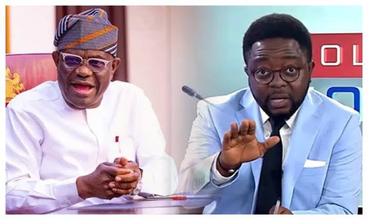 FCT Minister Nyesom Wike and Channels Television anchor Seun Okinbaloye